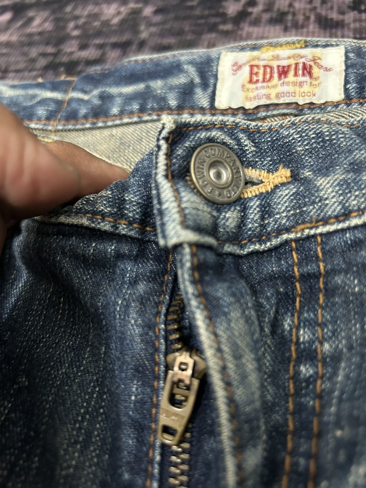 Edwin Vintage Edwin Japan Distressed Jeans Size US 36 / EU 52 - 12 Thumbnail