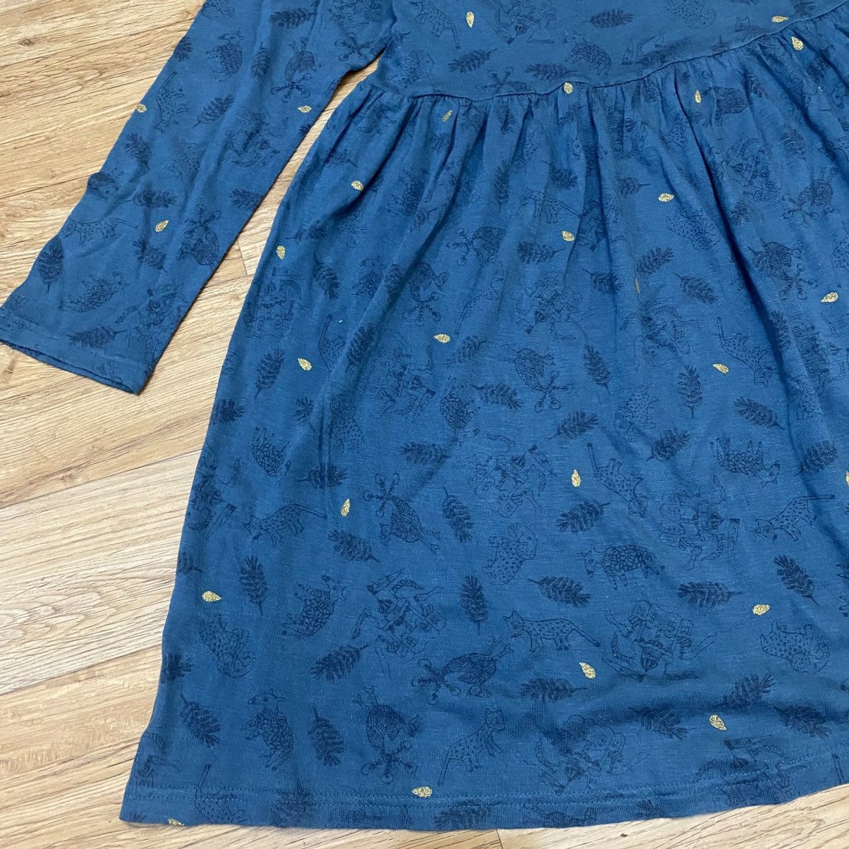 Issey Miyake Ne-net By Issey Miyake Teal Floral Leaf Pattern Mini Dress Size XS / US 0-2 / IT 36-38 - 4 Thumbnail