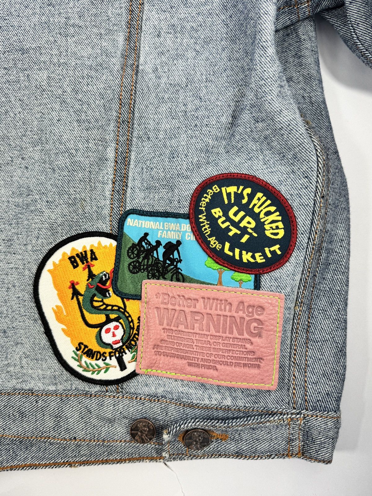 Better With Age BROGUE RECONSTRUCTED PATCH WORK REVERSIBLE TRUCKER JACKET Size US XL / EU 56 / 4 - 5 Thumbnail