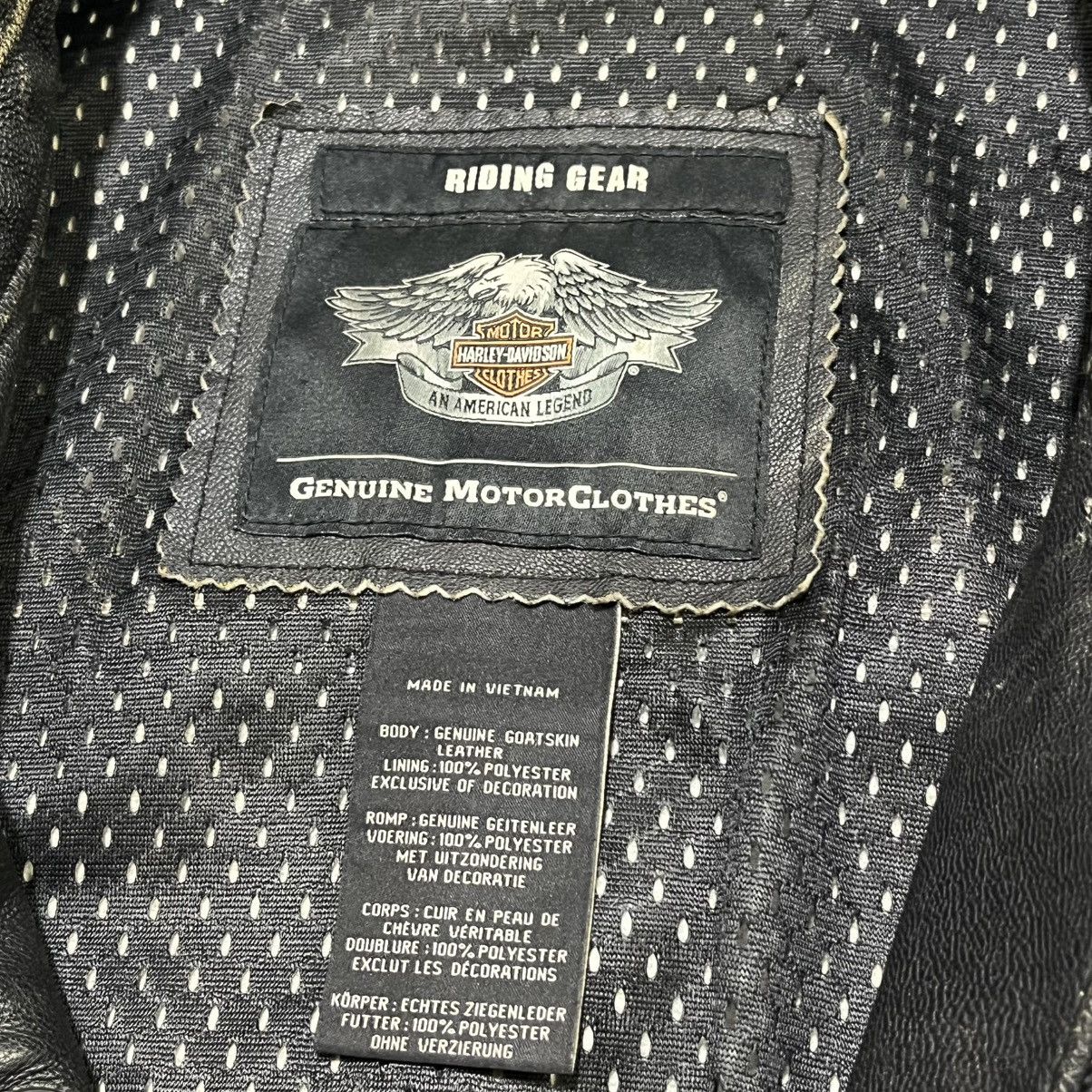 Harley Davidson VINTAGE HARLEY DAVIDSON TIFTON BIKER GRUNGE LEATHER JACKET Size US L / EU 52-54 / 3 - 12 Thumbnail