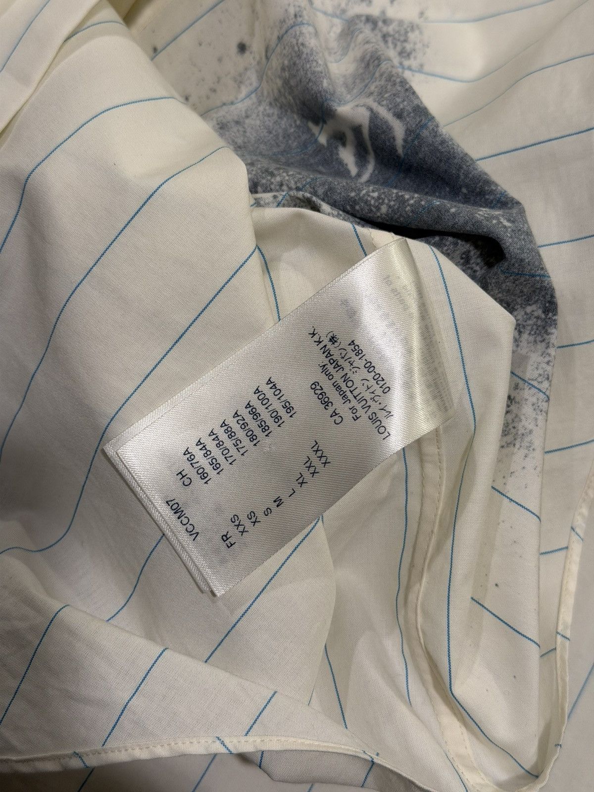 Louis Vuitton Louis Vuitton x Virgil Pin Striped Monogram Spray Logo Shirt Size US S / EU 44-46 / 1 - 20 Thumbnail