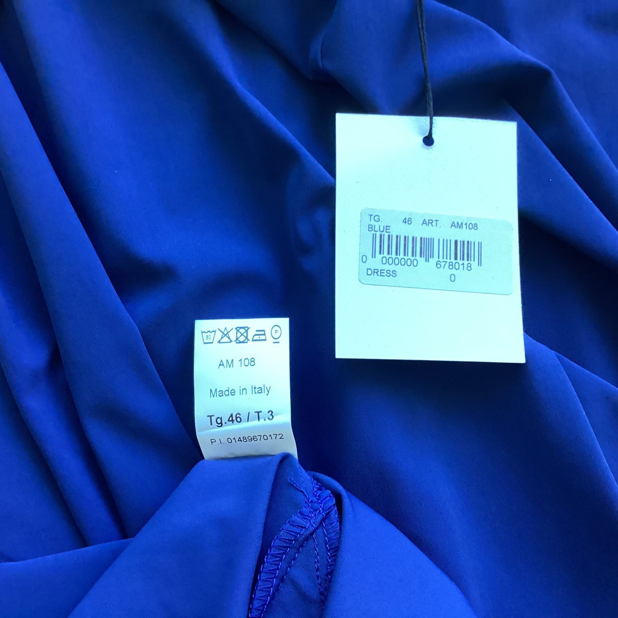 Other A.Marsi Blue Asymmetrical Dress With Adjustable Straps & Poc Size L / US 10 / IT 46 - 7 Thumbnail