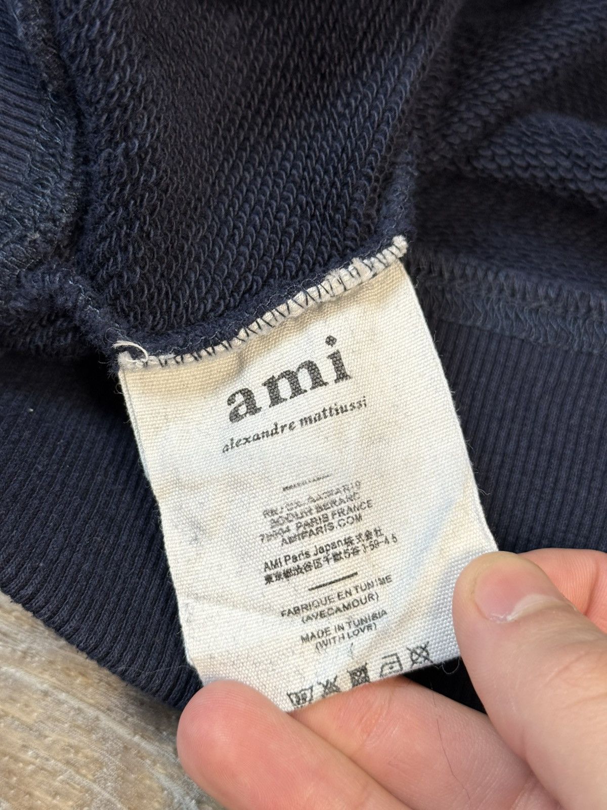 AMI AMI Logo Navy Blue Sweatshirt Size US L / EU 52-54 / 3 - 10 Thumbnail