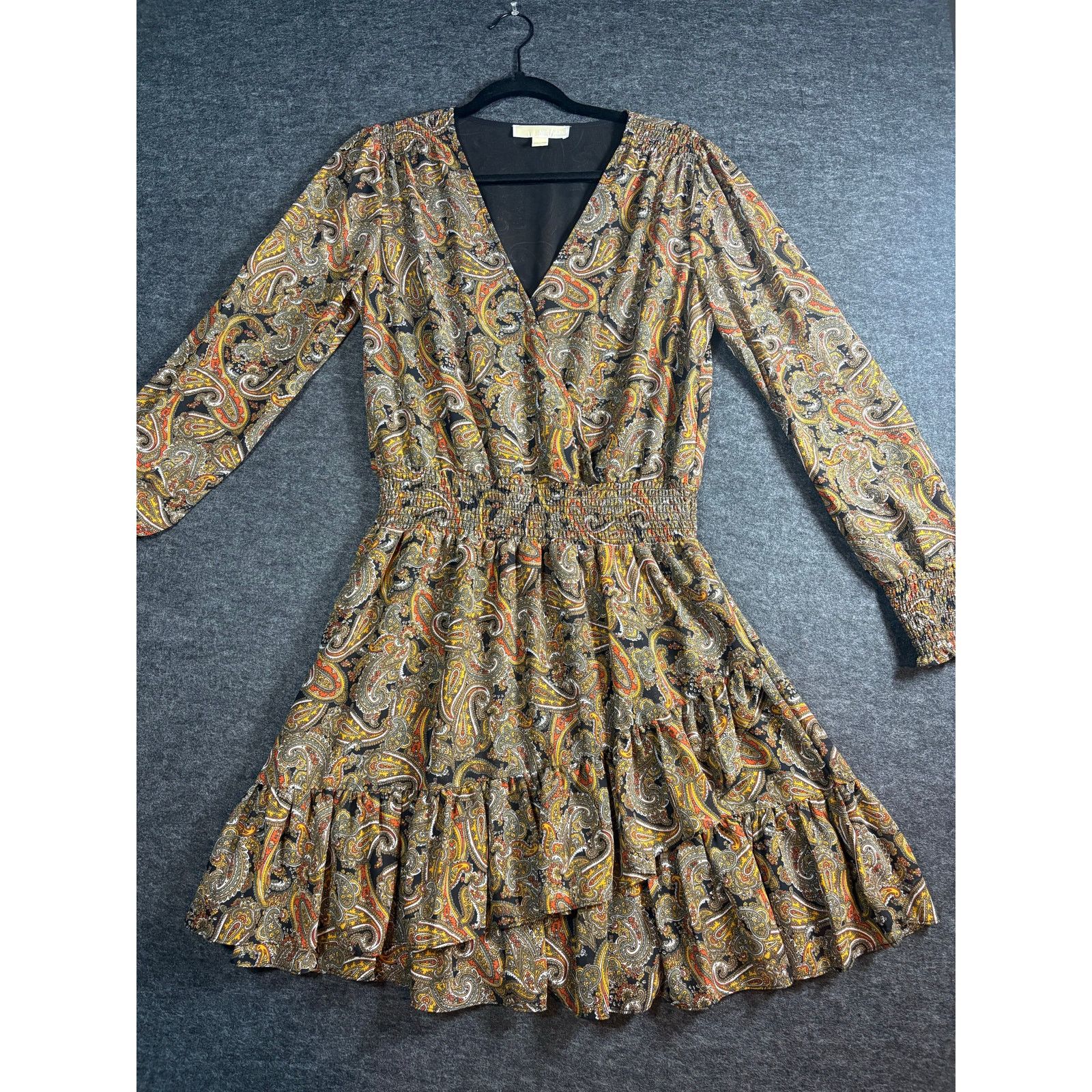 Michael Kors Michael Kors Paisley Ruffle Mini Dress M Smocked Waist 0456 Size M / US 6-8 / IT 42-44 - 2 Thumbnail