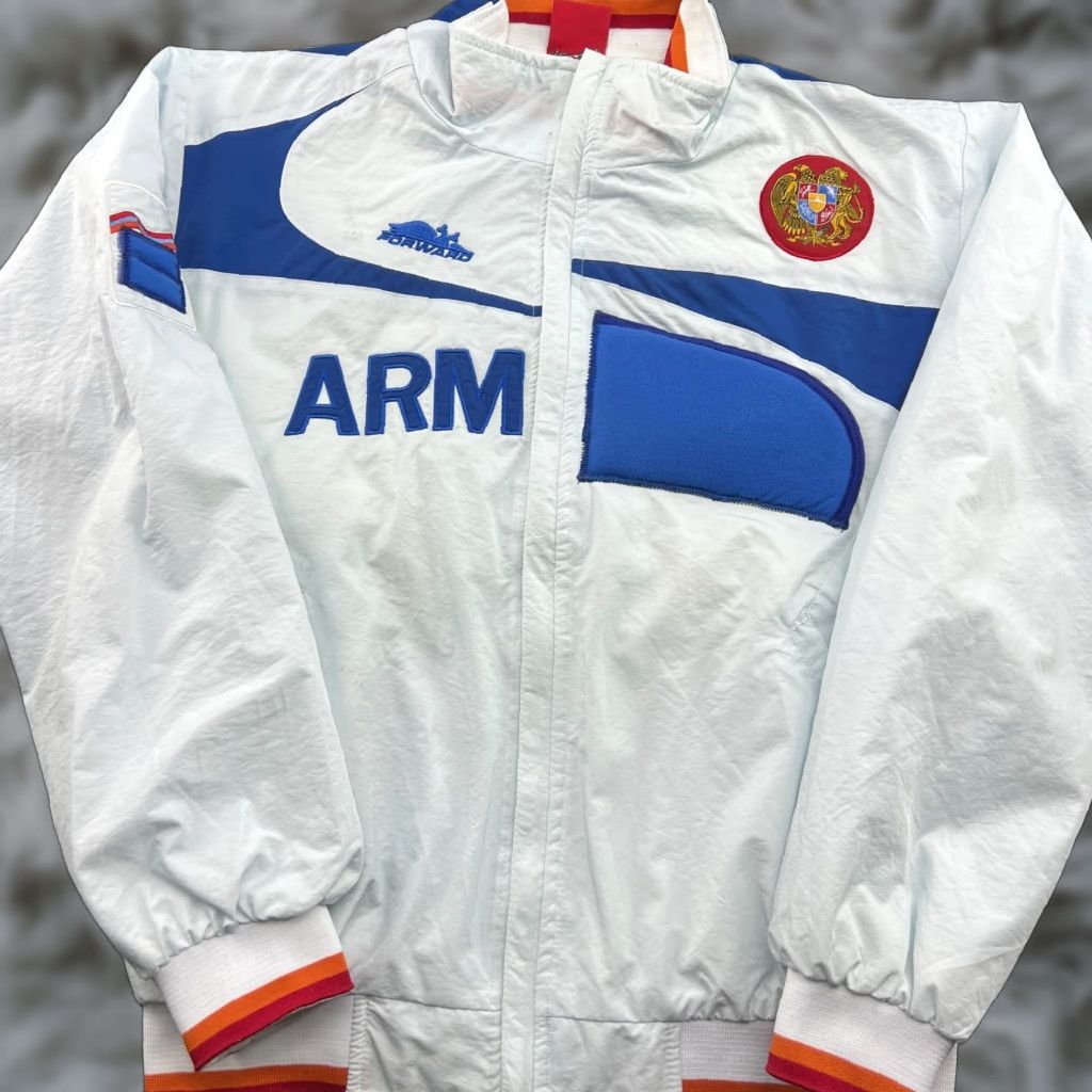 Nike Nike Armenia Olympic Track Jacket Mens L White Full Zip Bosco Forward 90s Vintage Style Size US L / EU 52-54 / 3 - 1 Thumbnail