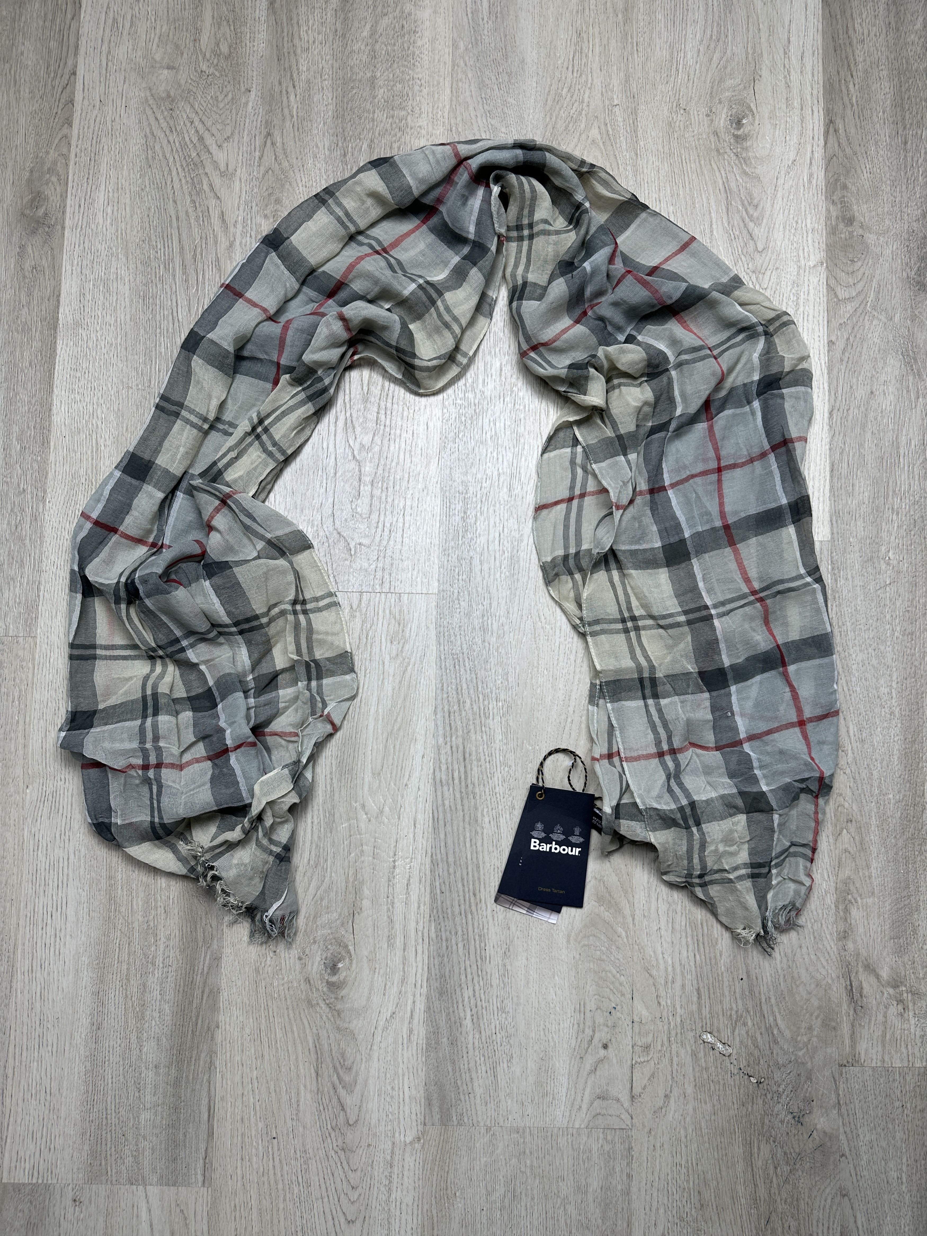 Barbour NEW Barbour Summer Dress Tartan Wrap Scarf Size ONE SIZE - 1 Thumbnail