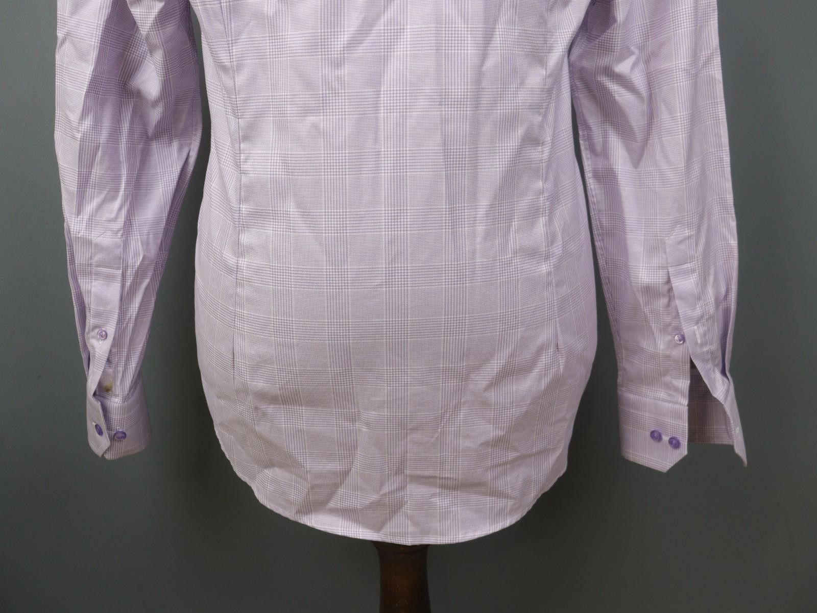 Eton Eton Pink Cotton Plaid Collared Dress Shirt Size 39 Size 38R - 9 Thumbnail