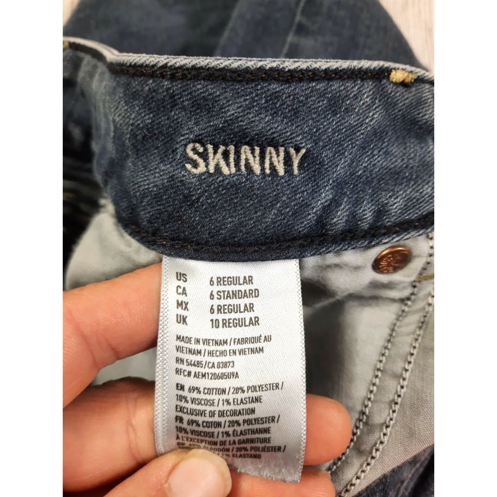 American Eagle Outfitters VINTAGE American Eagle Stretch Denim Skinny Jeans Women's 6 Reg Crop 28x26.5 Size 28" / US 6 / IT 42 - 4 Thumbnail