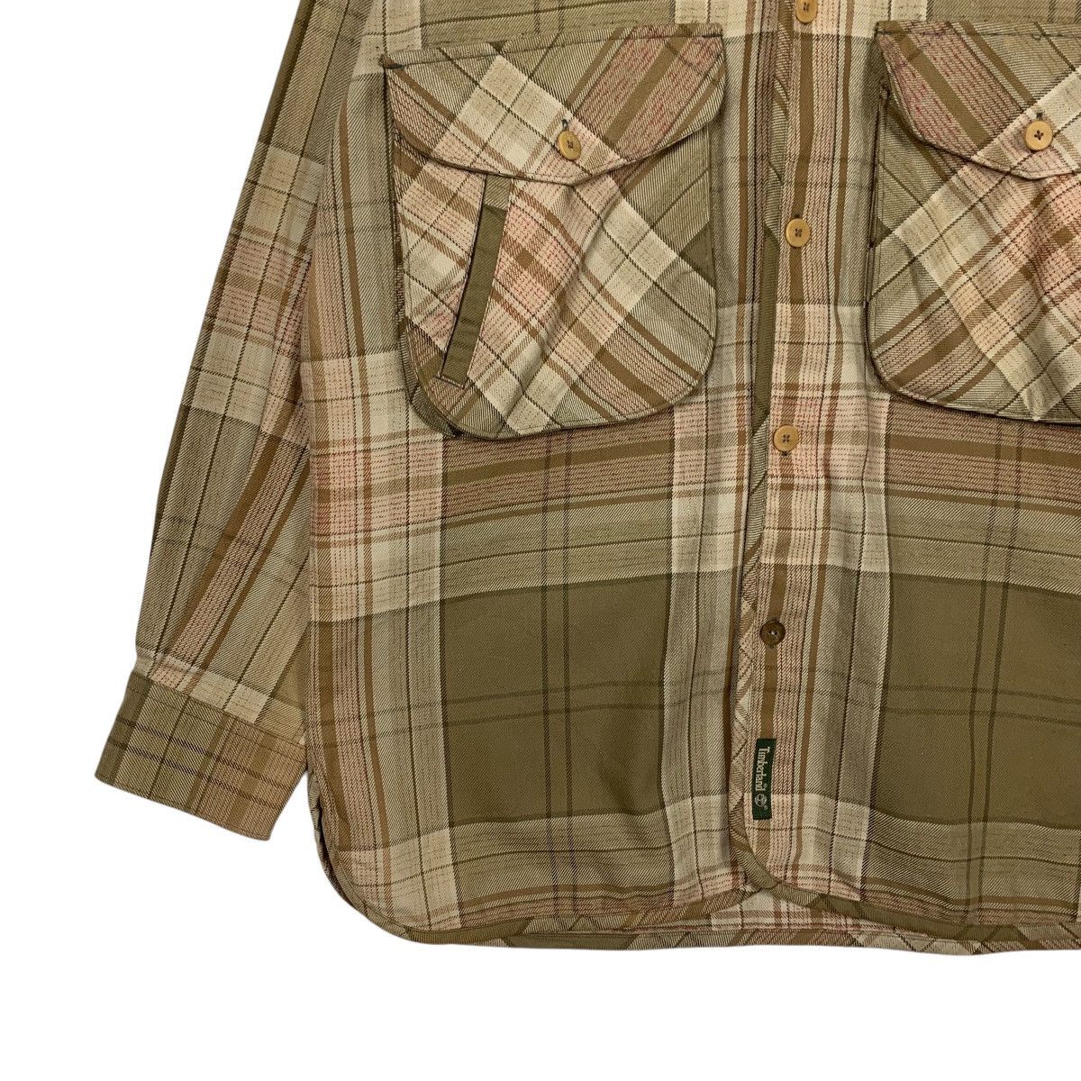 Timberland Vintage 90's TIMBERLAND Checked Flannel Jacket #2588-C117 Size US M / EU 48-50 / 2 - 3 Thumbnail