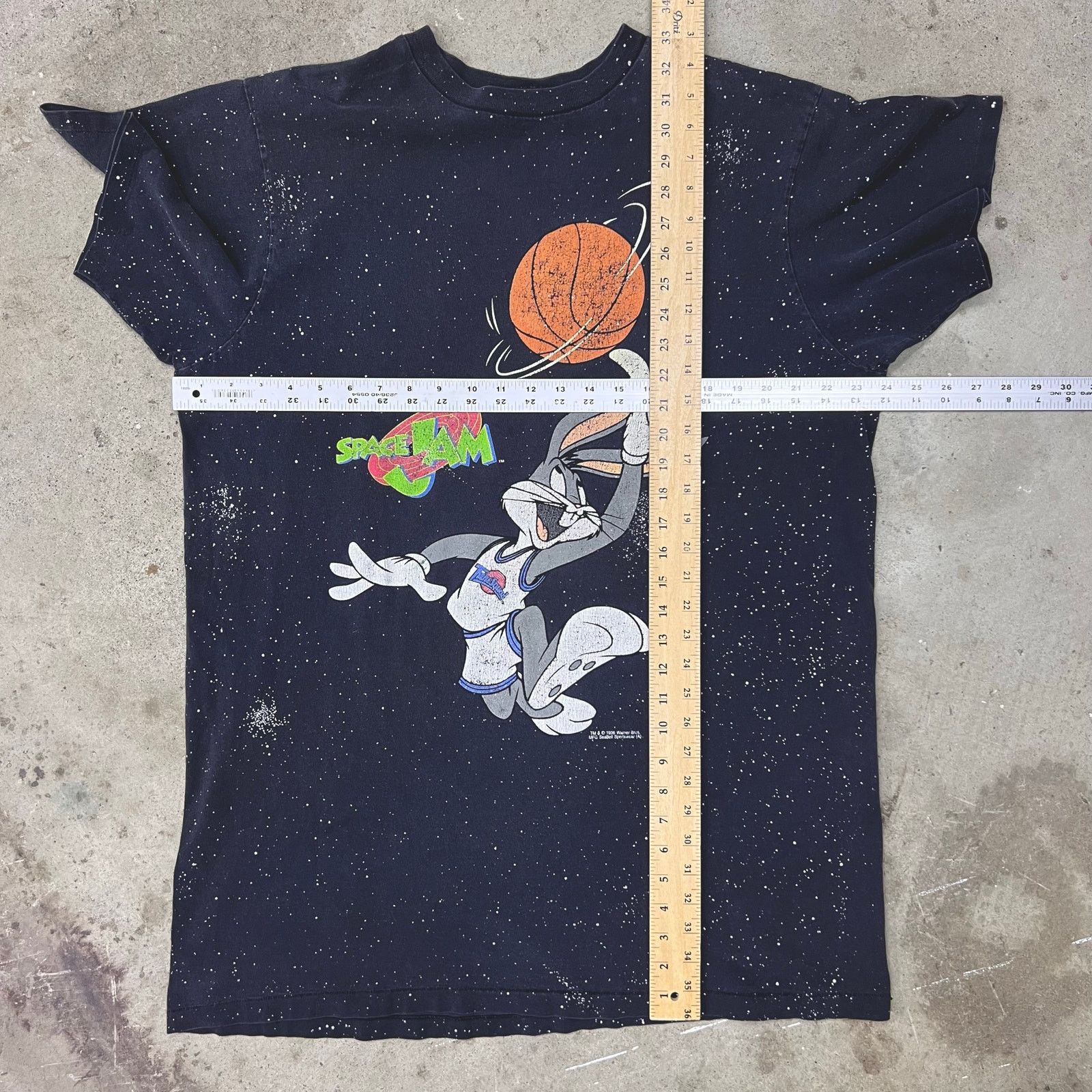 Vintage Vintage 90s Faded Space Jam AOP Bugs Bunny T Shirt Looney Size US XL / EU 56 / 4 - 16 Thumbnail