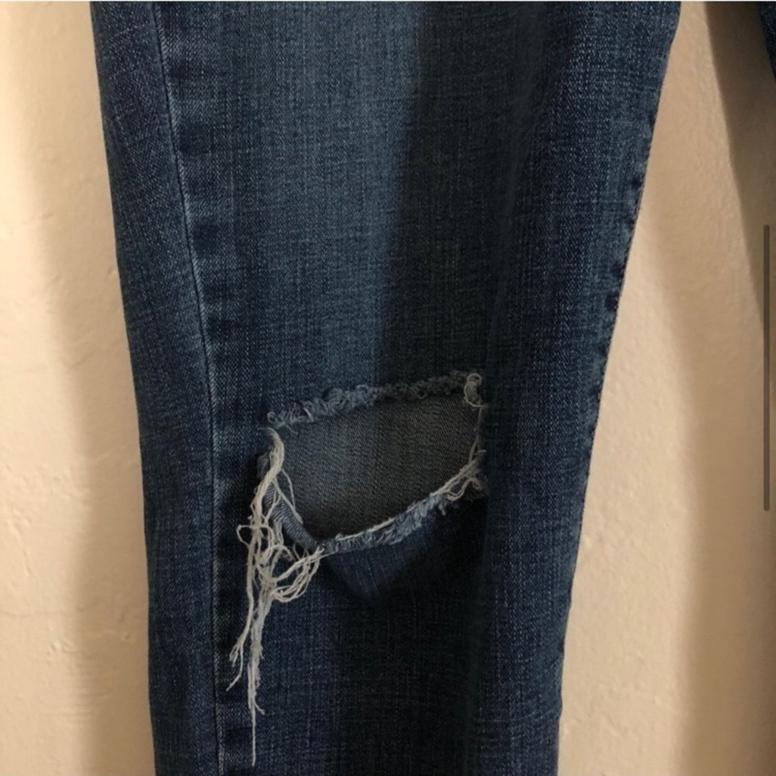 Levi's Levi's Jeans Shaping Skinny Distress Blue Denim Jeans Pants Size 34" / US 12 / IT 48 - 5 Thumbnail