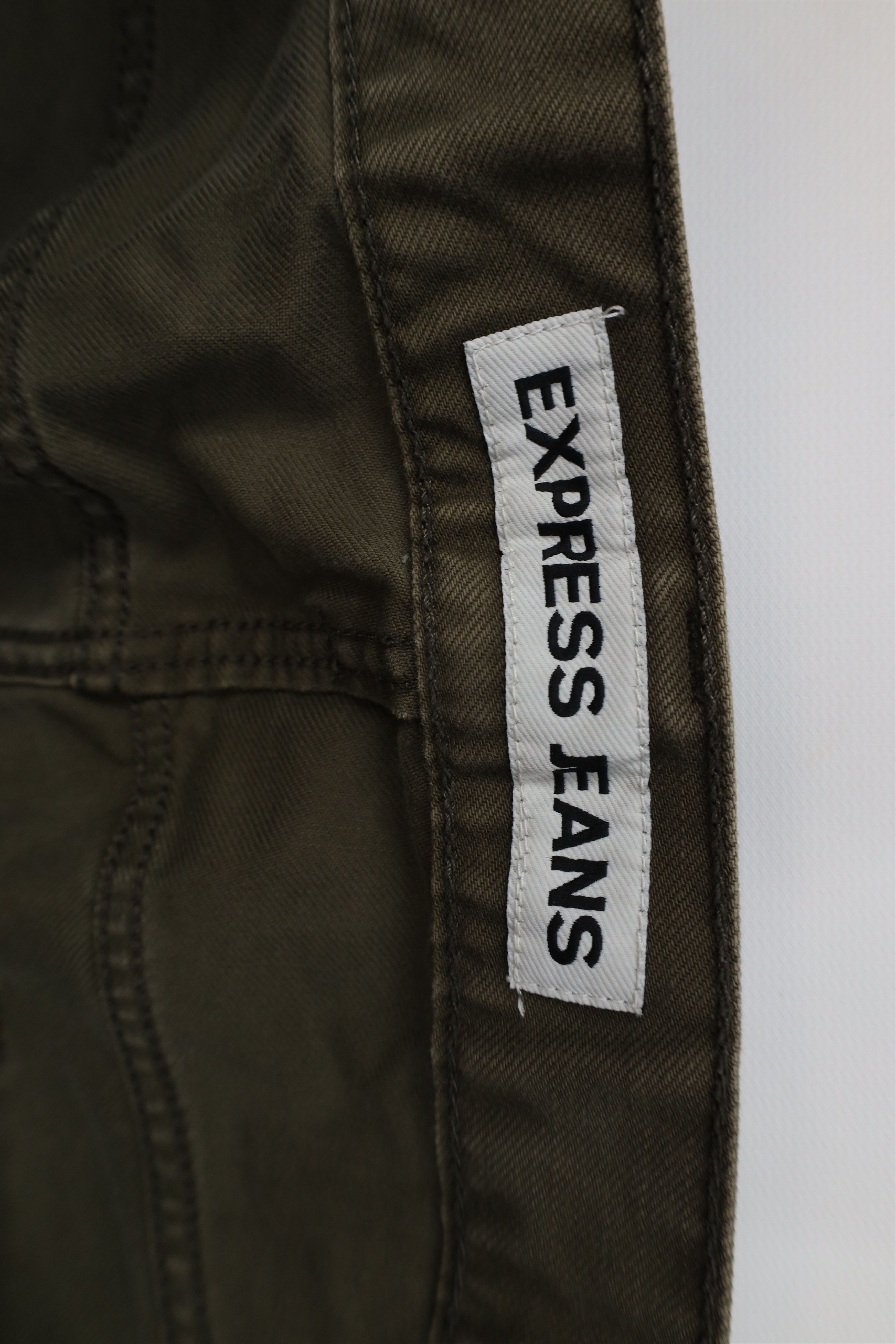 Express Express Fit Faded Rocco Skinny Leg Denim Jeans Green Cotton Size US 36 / EU 52 - 6 Thumbnail