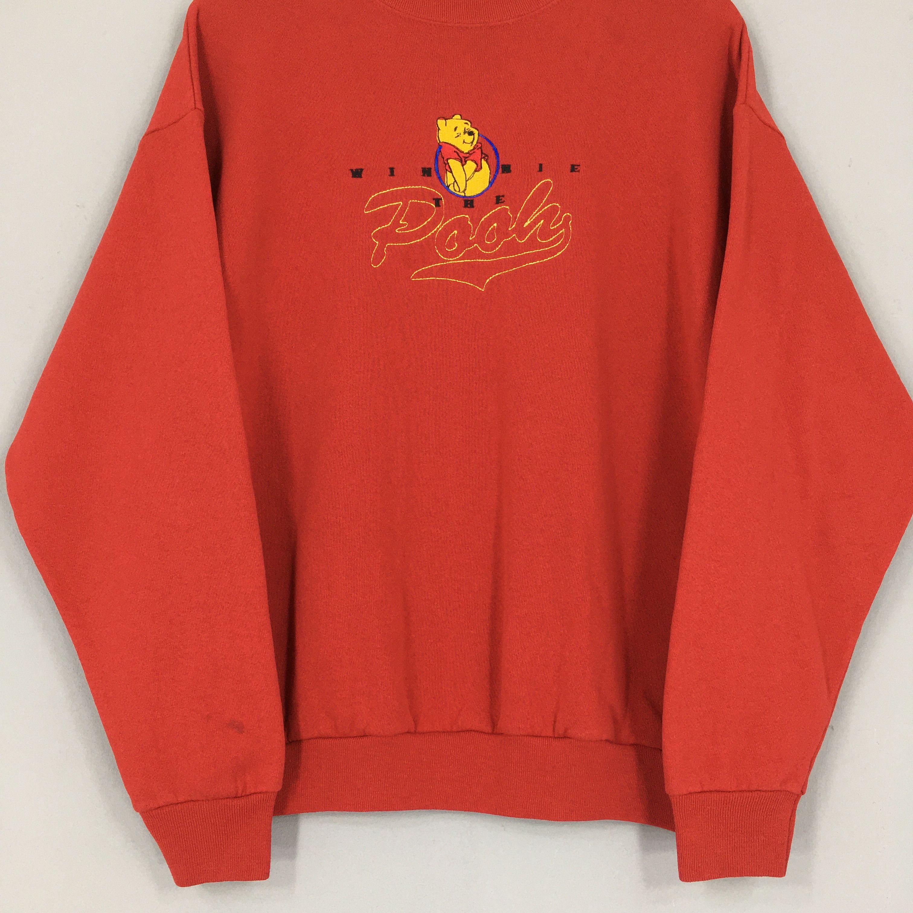 Vintage 90s Winnie The Pooh Red Sweatshirt Large