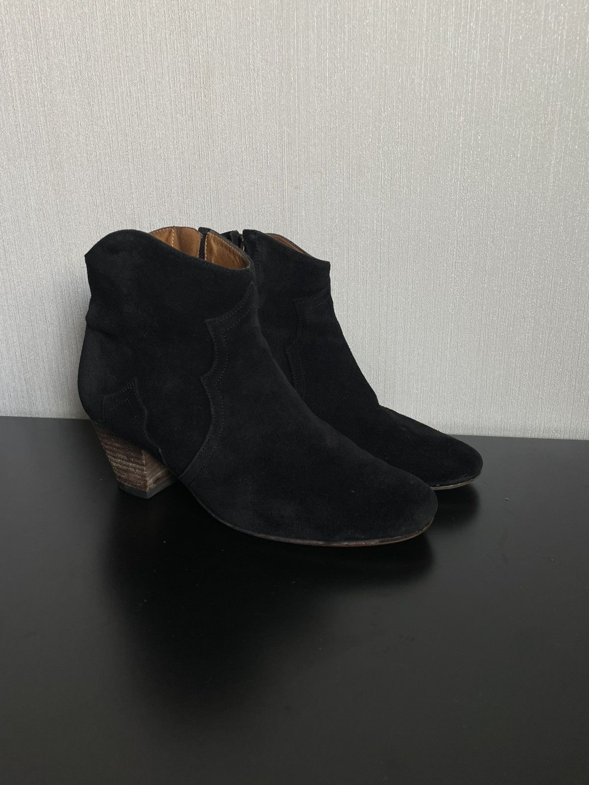 Designer × Isabel Marant × Vintage Vintage Isabel Marant Suede Western Boots/Heels Zip Size US 7 / IT 37 - 3 Thumbnail