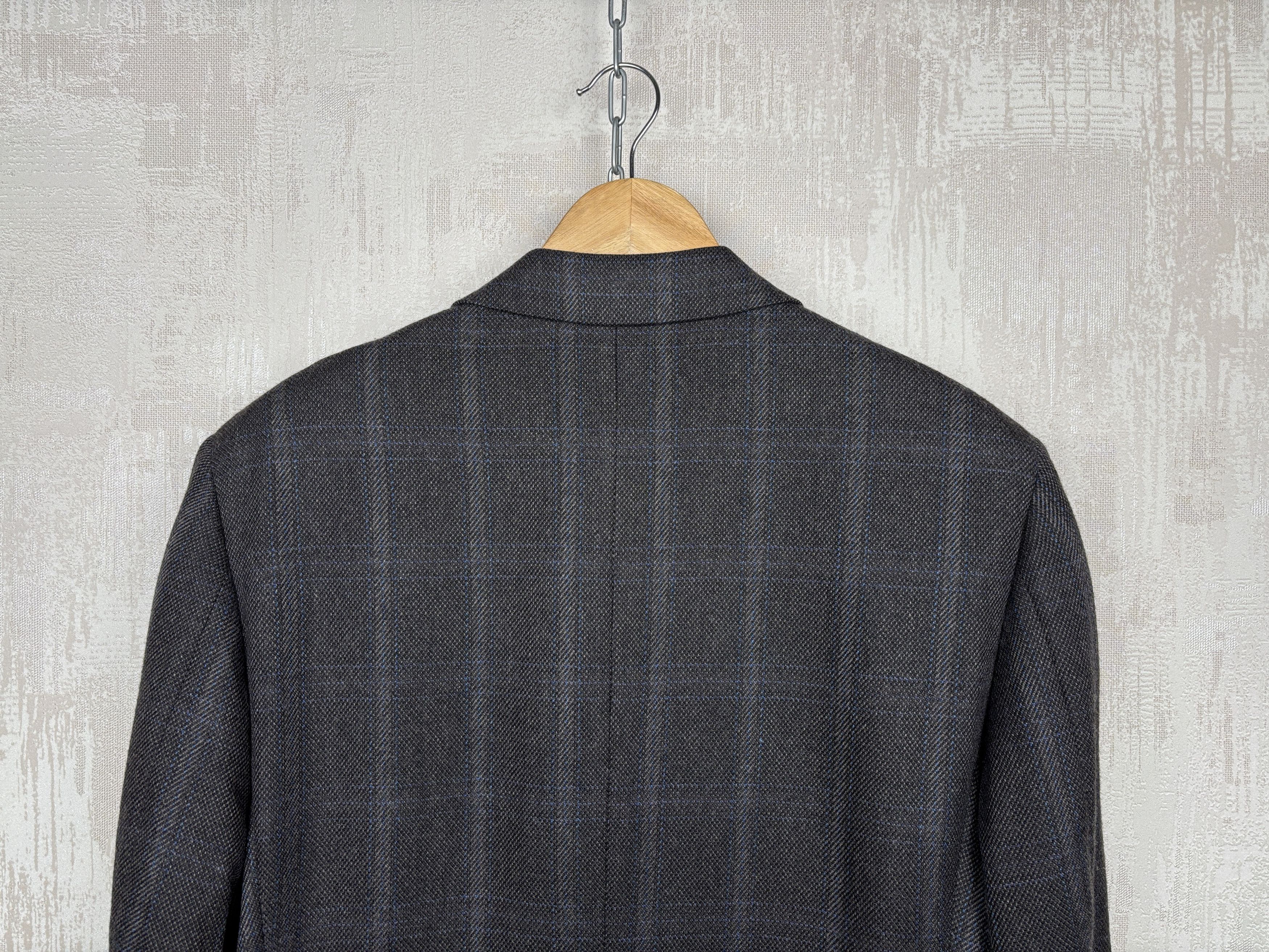 Pal Zileri Pal Zileri Wool Cashmere Check Blazer Elbow Pads EU 48 US 38 Size 38R - 14 Thumbnail