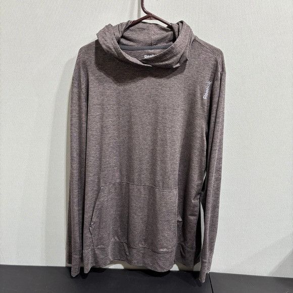 Reebok Reebok Gray Hooded Long Sleeve Shirt Men's Size L Stretch At Size US L / EU 52-54 / 3 - 1 Thumbnail
