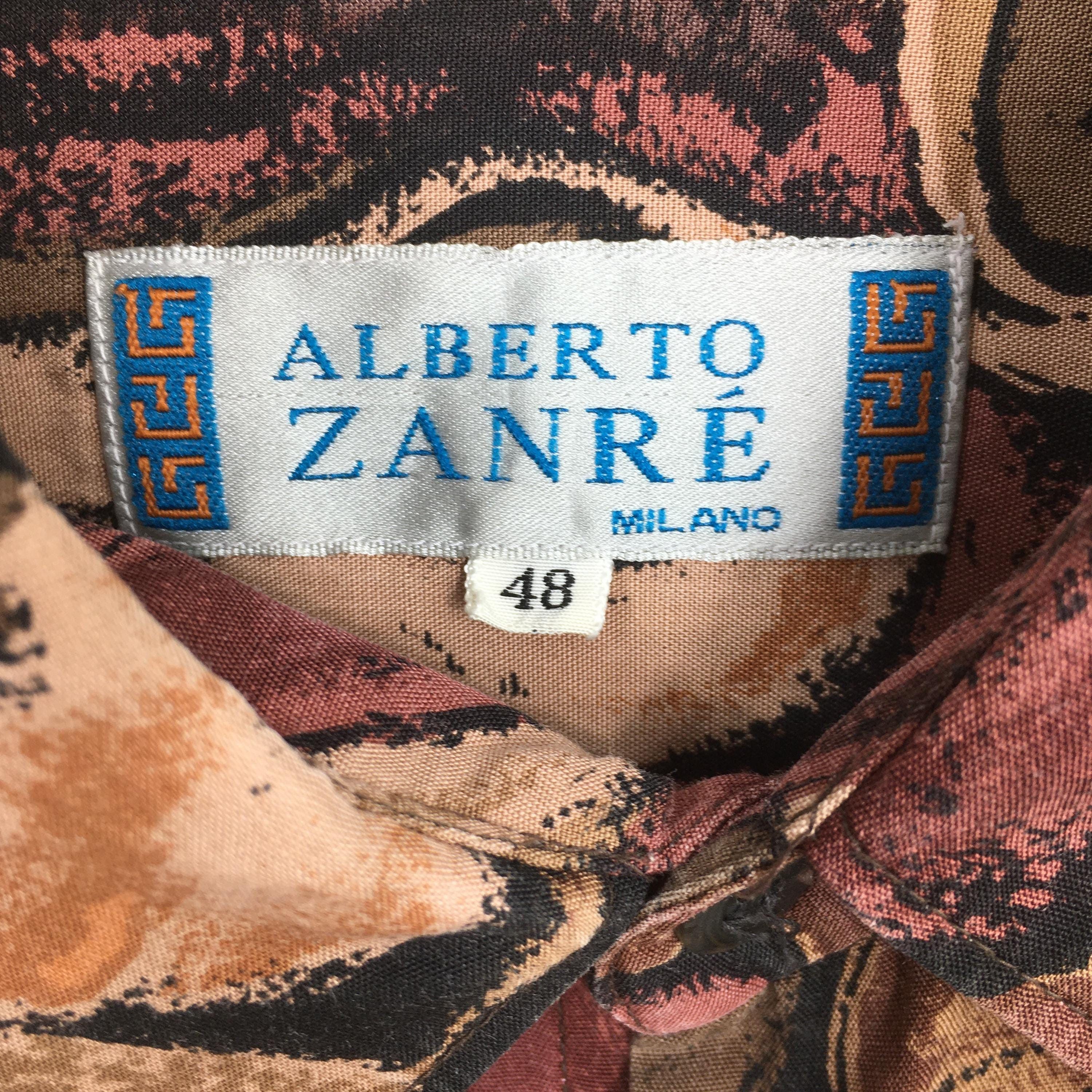 Other Vintage Alberto Zanre Psychedelic Pattern Silk Shirt Large Size US L / EU 52-54 / 3 - 5 Thumbnail