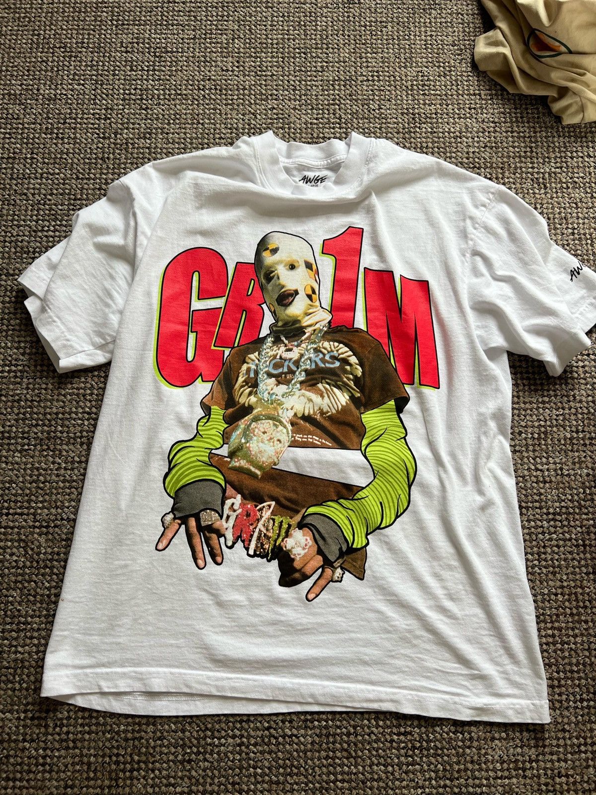 AWGE × Asap Rocky A$AP Rocky Dummy Grim White Tee Shirt Size 