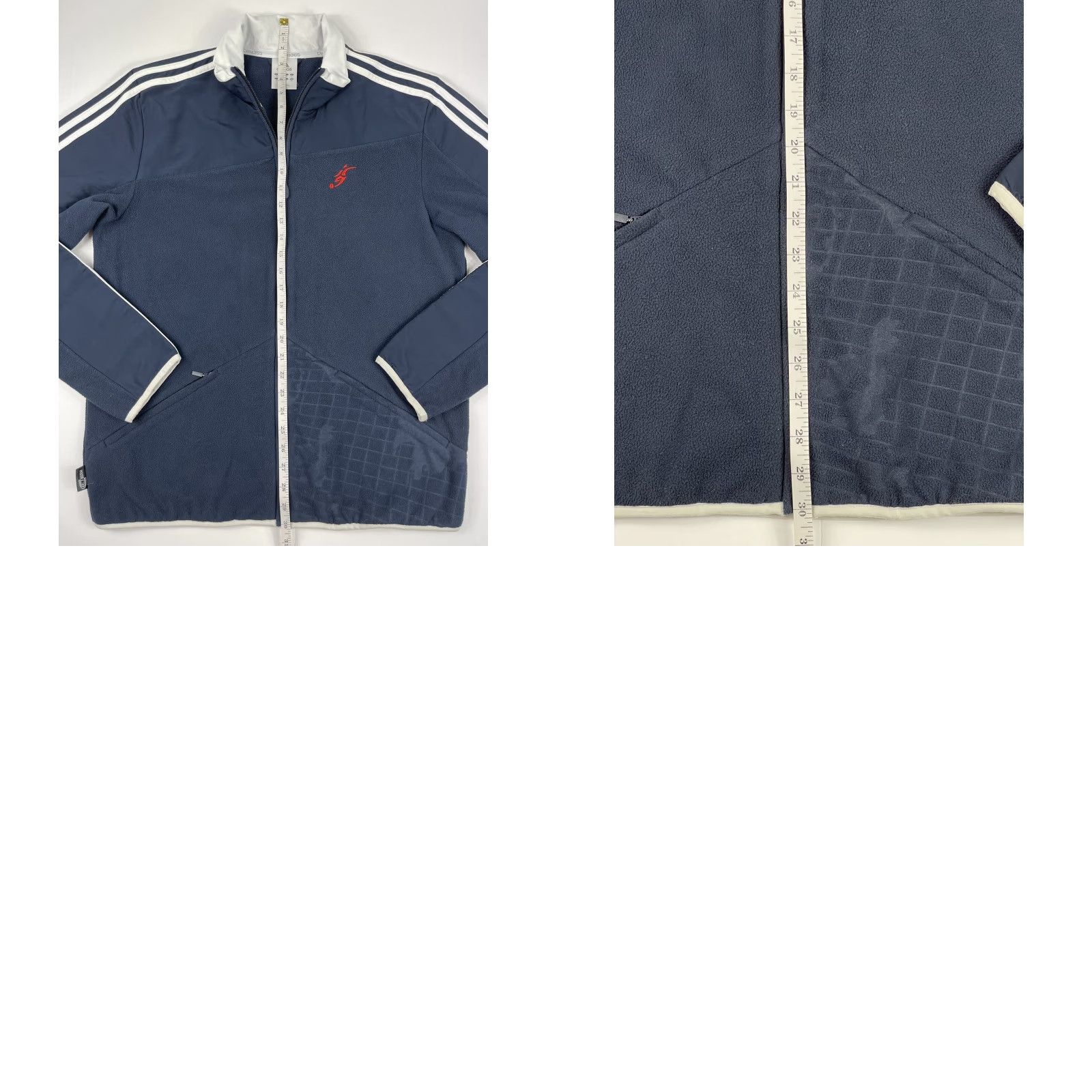 Adidas Adidas Mens Windbreaker Jacket Zip Full Hoodie Striped Blue M Size US M / EU 48-50 / 2 - 8 Thumbnail