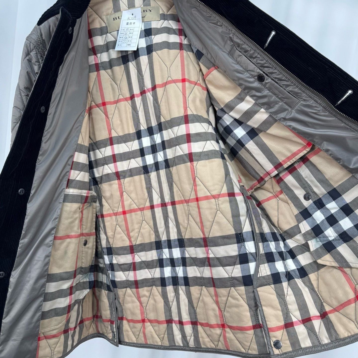 Burberry Burberry Corduroy Collar Quilted Check Coat Size US M / EU 48-50 / 2 - 5 Thumbnail