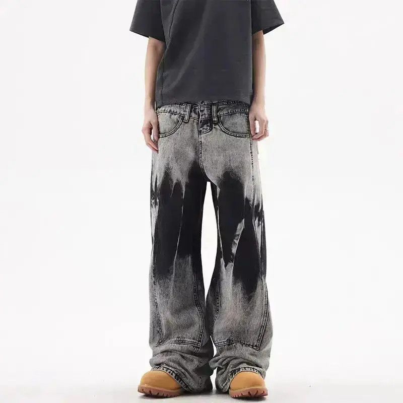 Japanese Brand Heavyweight vintage wash tie-dye hip-hop baggy jeans Size US 32 / EU 48 - 6 Thumbnail