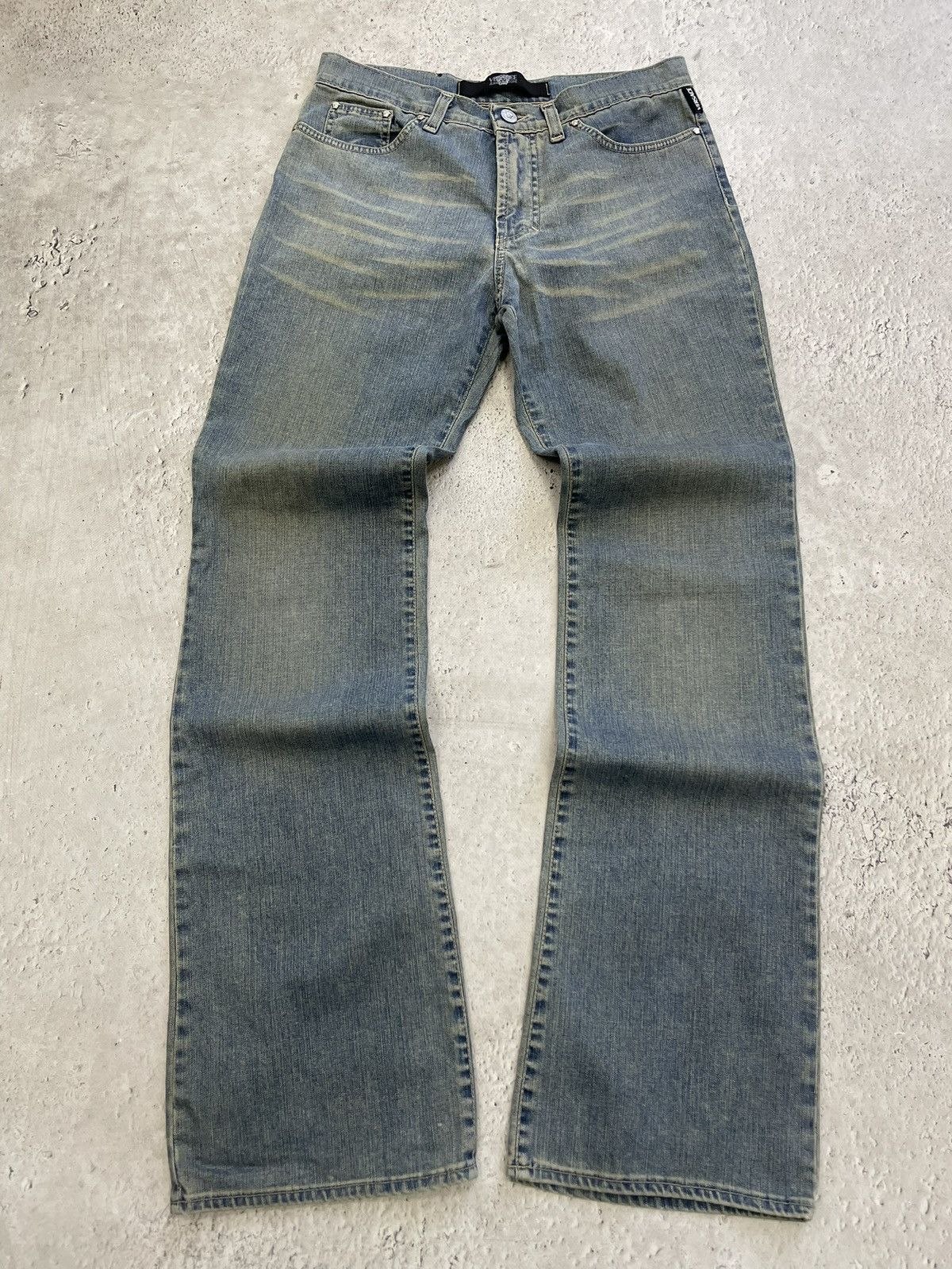 Versace Versace jeans couture denim distressed pants y2k Size US 31 - 1 Thumbnail