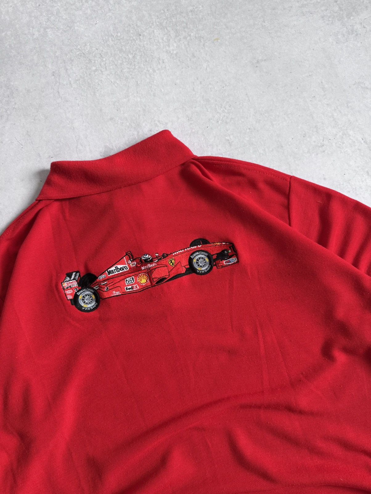 Ferrari Vintage Ferrari Formula F1 Vodafone&Shell Racing Polo Y2K Size US L / EU 52-54 / 3 - 14 Thumbnail