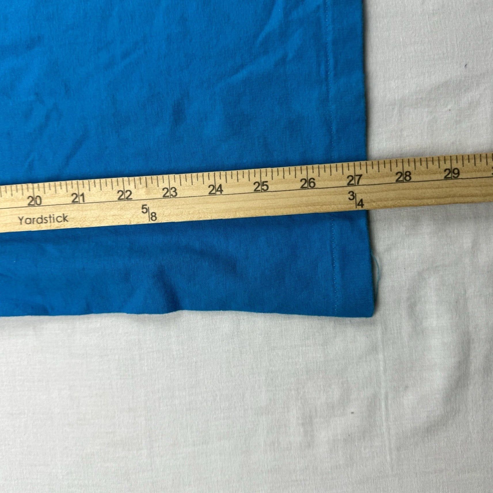 Hanes VINTAGE Hanes Shirt Adult Large Blue Solid Crew Neck Short Sleeve Travel Nature Ocean 90s Mens Size US L / EU 52-54 / 3 - 7 Thumbnail