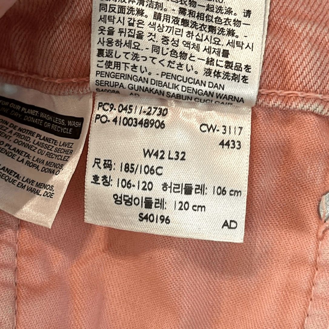 Levi's LEVI'S 511 Jeans Mens Pink Tapered Slim Fit Stone Wash Inseam 32 W40 L32 Dirt? (no) Size US 42 / EU 58 - 7 Thumbnail