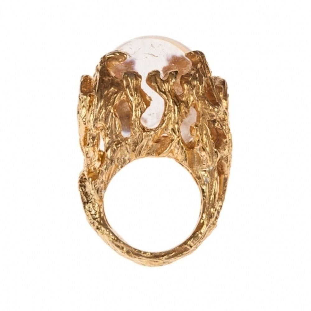 Designer Alberto Juan Abstract Pools of Light Quartz Cocktail Ring Size ONE SIZE - 3 Thumbnail