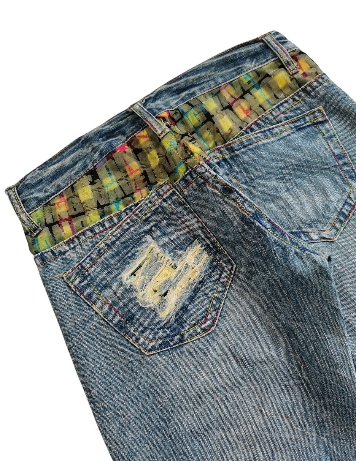 Jean Archive Japanese Brands Distressed Patchwork Denim Jeans Size US 30 / EU 46 - 5 Thumbnail