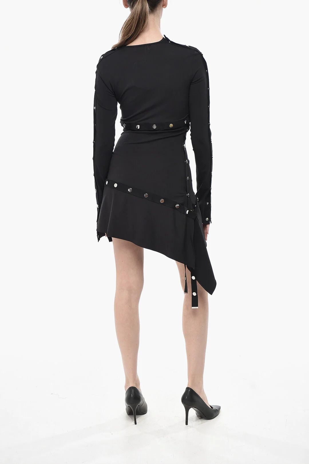 The Attico og1mm0426 Asymmetric Dress in Black Size S / US 4 / IT 40 - 2 Thumbnail
