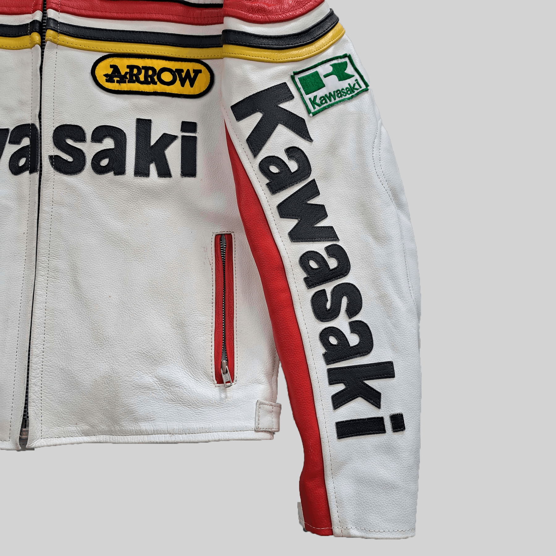 Other 🔥Kawasaki LEATHER JACKET RARE Motorcycle STREETWEAR jacket Size US M / EU 48-50 / 2 - 5 Thumbnail
