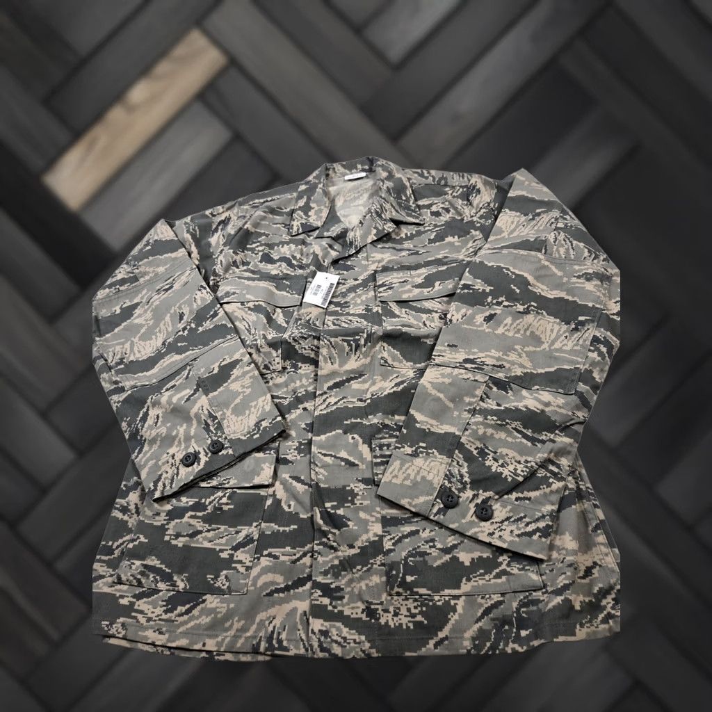 Vintage US Air Force ABU Camouflage Jacket Mens 42L Digital Tiger Stripe Coat Uniform Size US XS / EU 42 / 0 - 1 Thumbnail