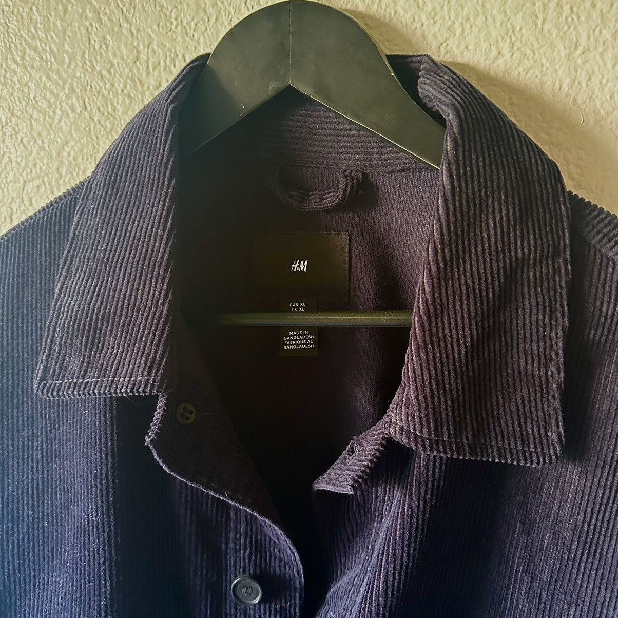 H&M H&M Navy Blue Corduroy Work Jacket Size US XL / EU 56 / 4 - 3 Thumbnail