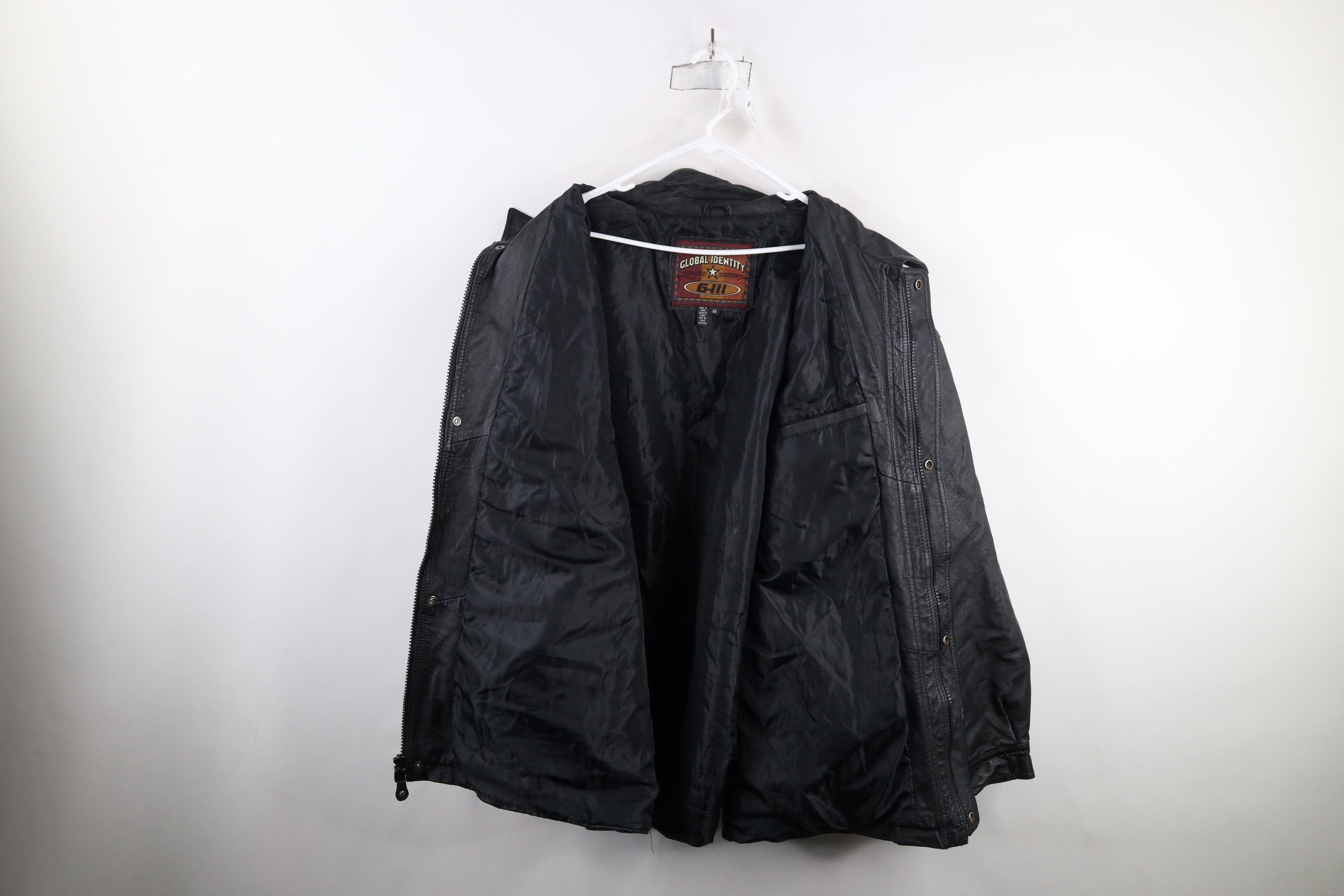 Vintage Vintage 90s Streetwear Full Zip Leather Chore Barn Jacket Size US XXL / EU 58 / 5 - 10 Thumbnail
