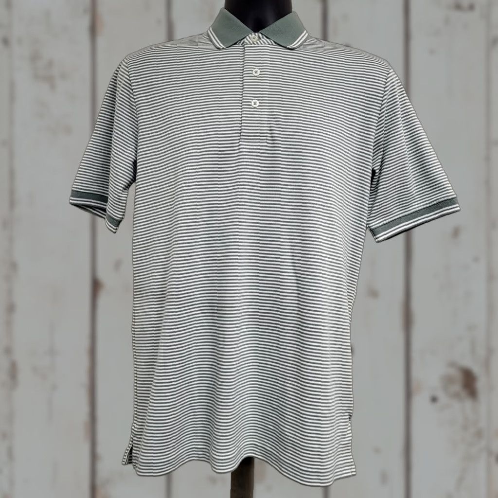 Lands' End Lands' End Polo Shirt Men S Green/White Stripe Short Sleeve Golf Shirt Mens S Polo Lands End Stripe Green White" Size US S / EU 44-46 / 1 - 1 Thumbnail