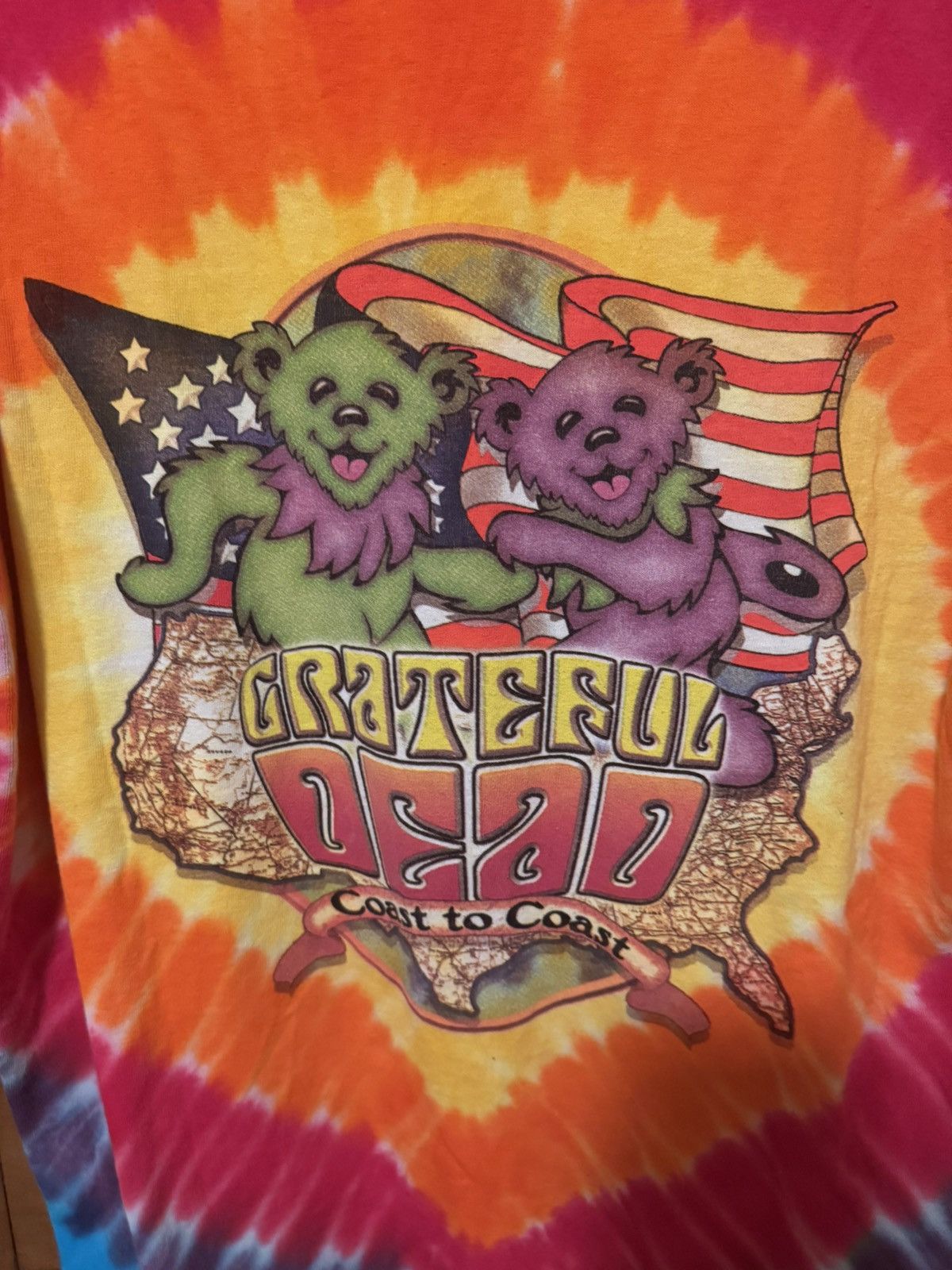 Grateful Dead Grateful Dead Tie Dye Coast to Coast Tee Size US XL / EU 56 / 4 - 4 Thumbnail