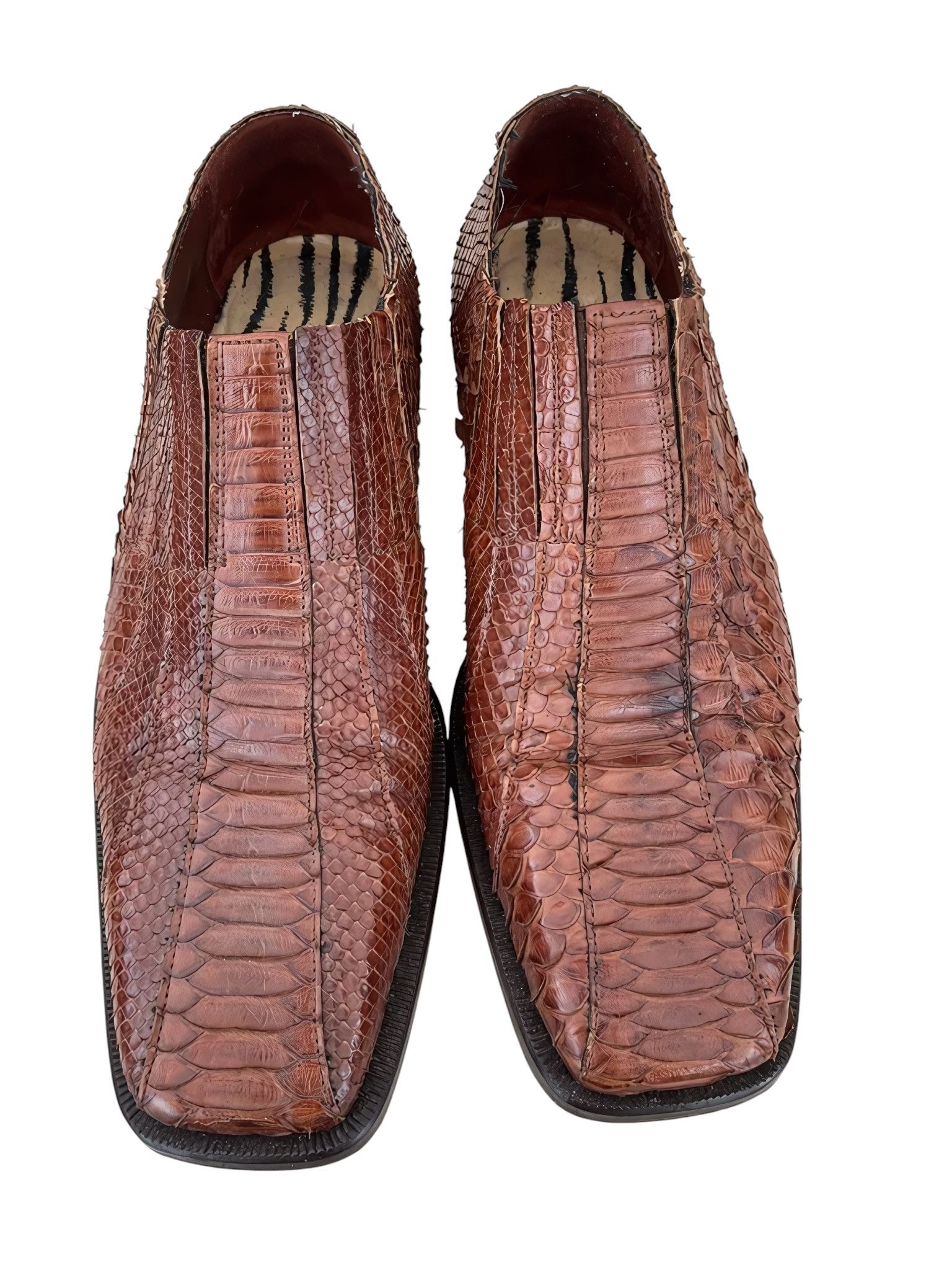 Roberto Cavalli ARCHIVE REAL PYTHON SKIN LEATHER SHOES Size US 8 / EU 41 - 1 Thumbnail