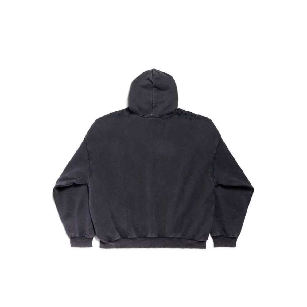 Balenciaga o1w1db10126 Agaicnelab Hoodie Large Fit in Black Size US XXL / EU 58 / 5 - 2 Thumbnail