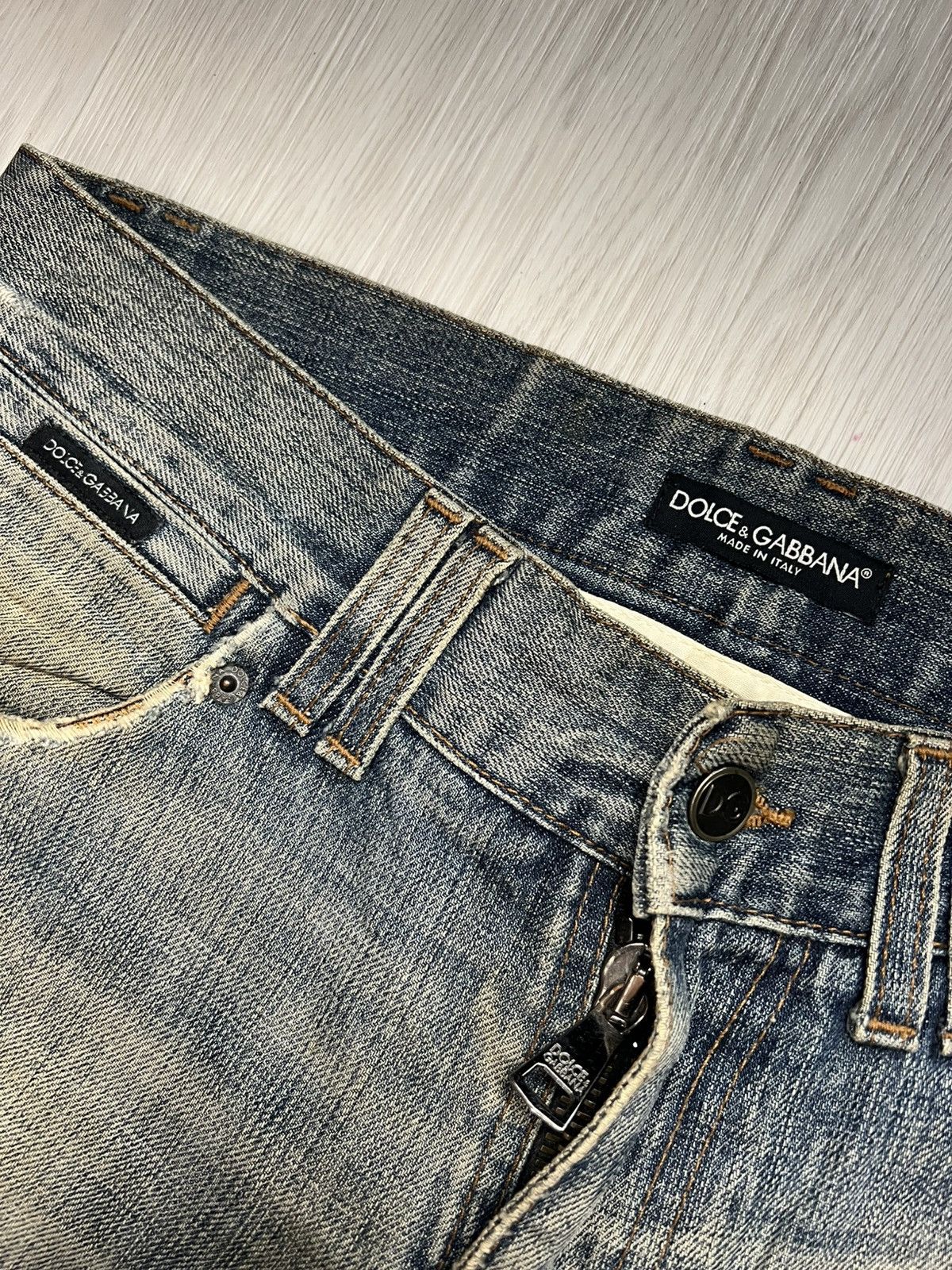 Dolce & Gabbana Dolce Gabbana Mudwash Distressed Jeans Small Embroidered Size US 32 / EU 48 - 6 Thumbnail