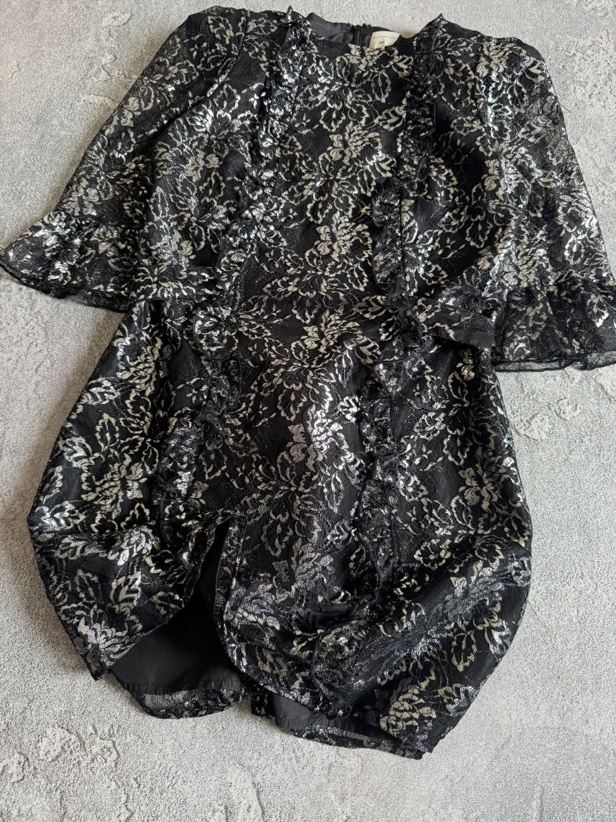 The Vampire's Wife THE VAMPIRE'S WIFE H&M silver black metallic lace dress Size M / US 6-8 / IT 42-44 - 4 Thumbnail