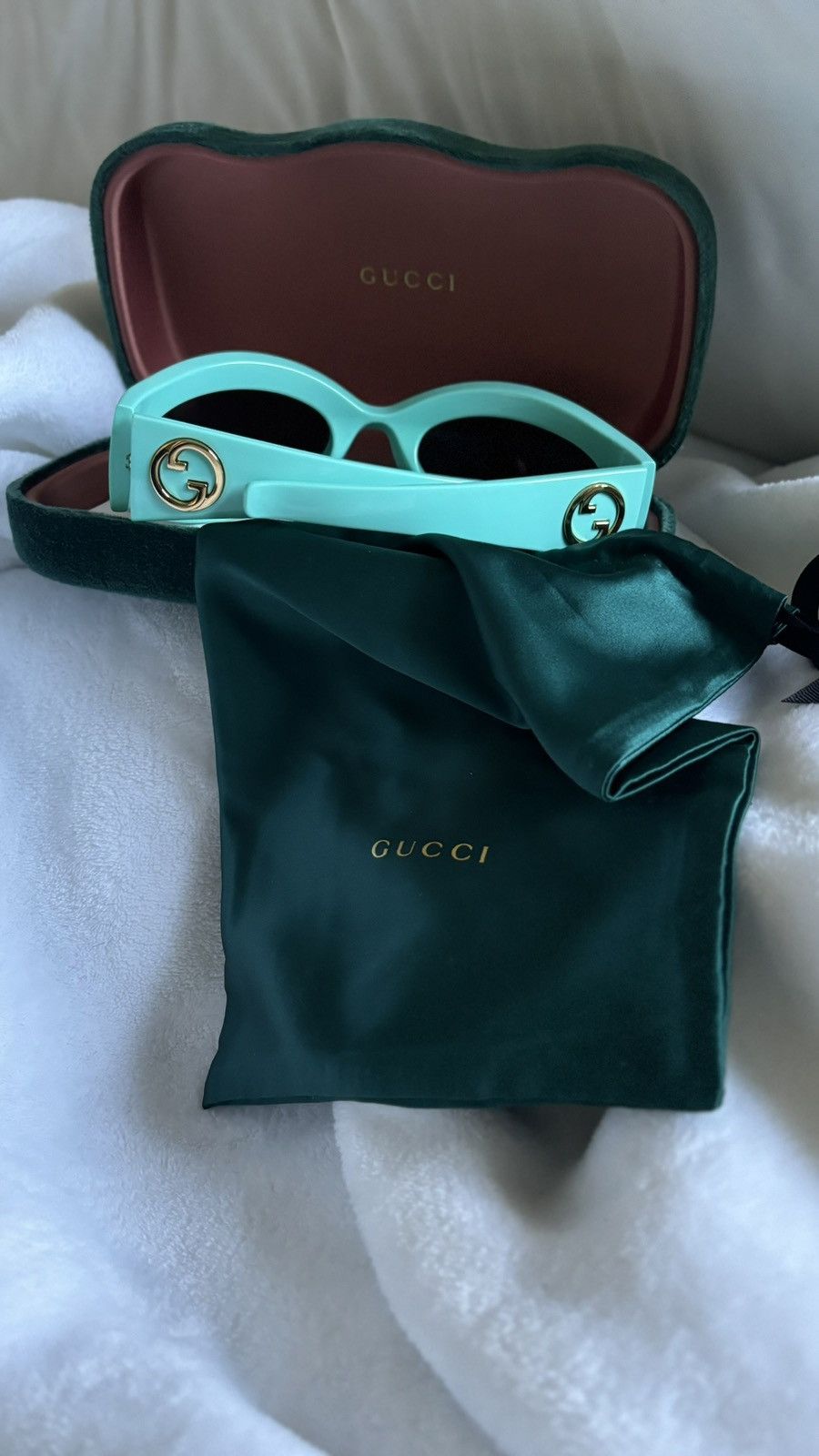 Gucci GUCCI Oval Sunglasses Size ONE SIZE - 3 Thumbnail