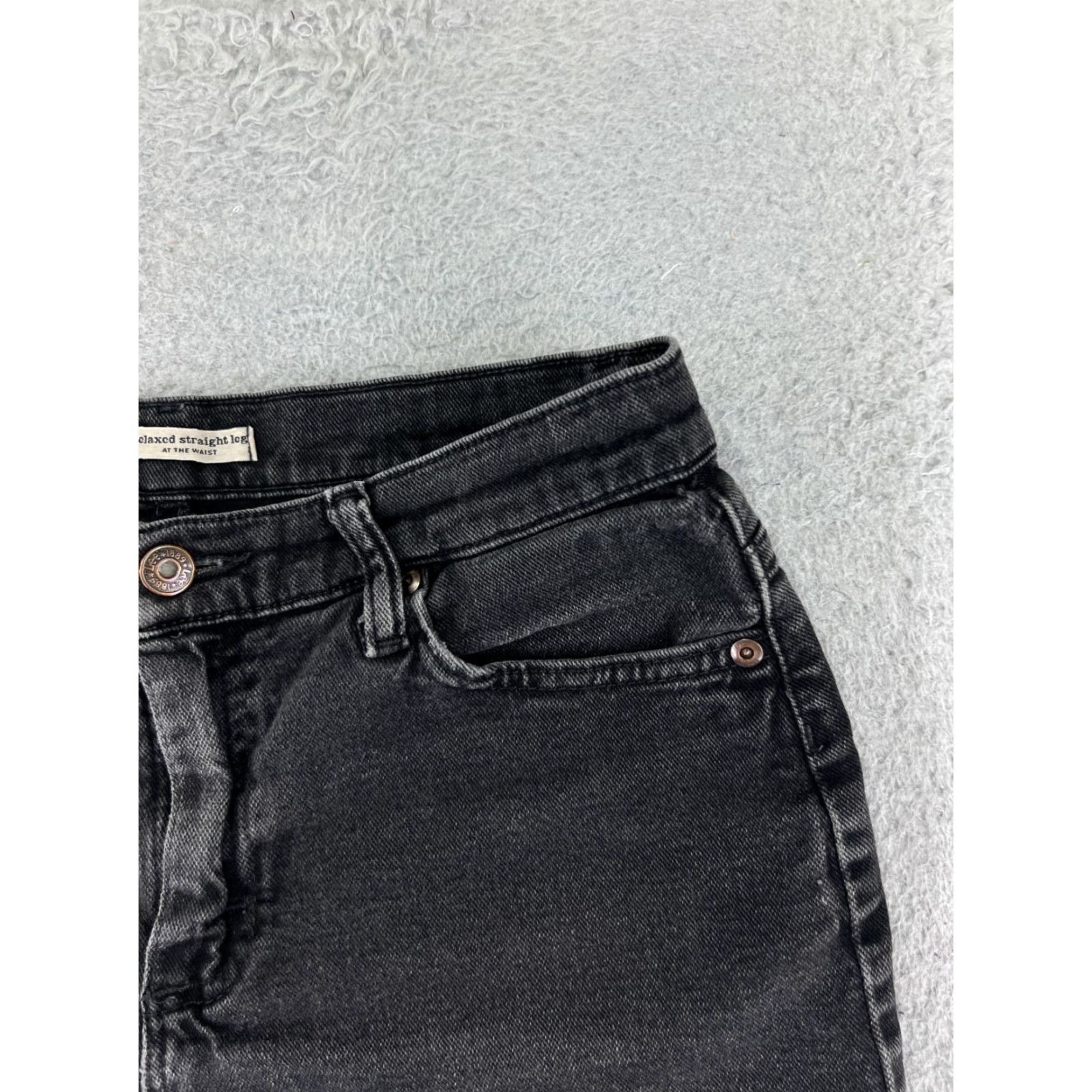 Lee Lee Shorts Women Black Denim Cut-Off Relaxed Mid Rise 26x1 Size 6 Womens Size 28" / US 6 / IT 42 - 5 Thumbnail