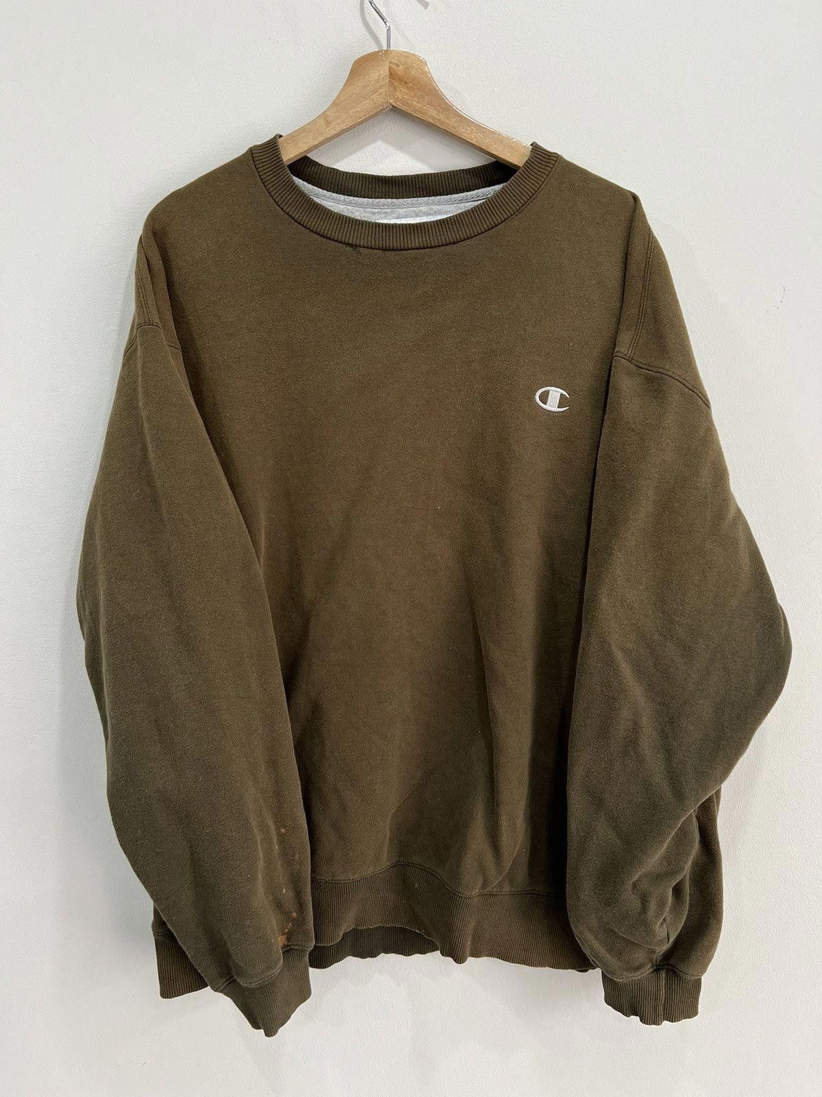 Vintage Vintage Olive Green Champion sweater Size US XXL / EU 58 / 5 - 1 Thumbnail