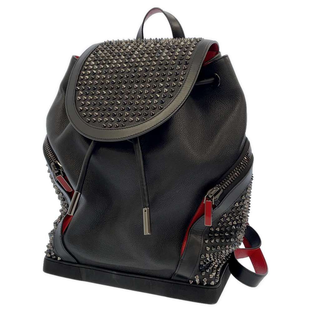 image of Christian Louboutin Backpack Studded Leather Black, Women's