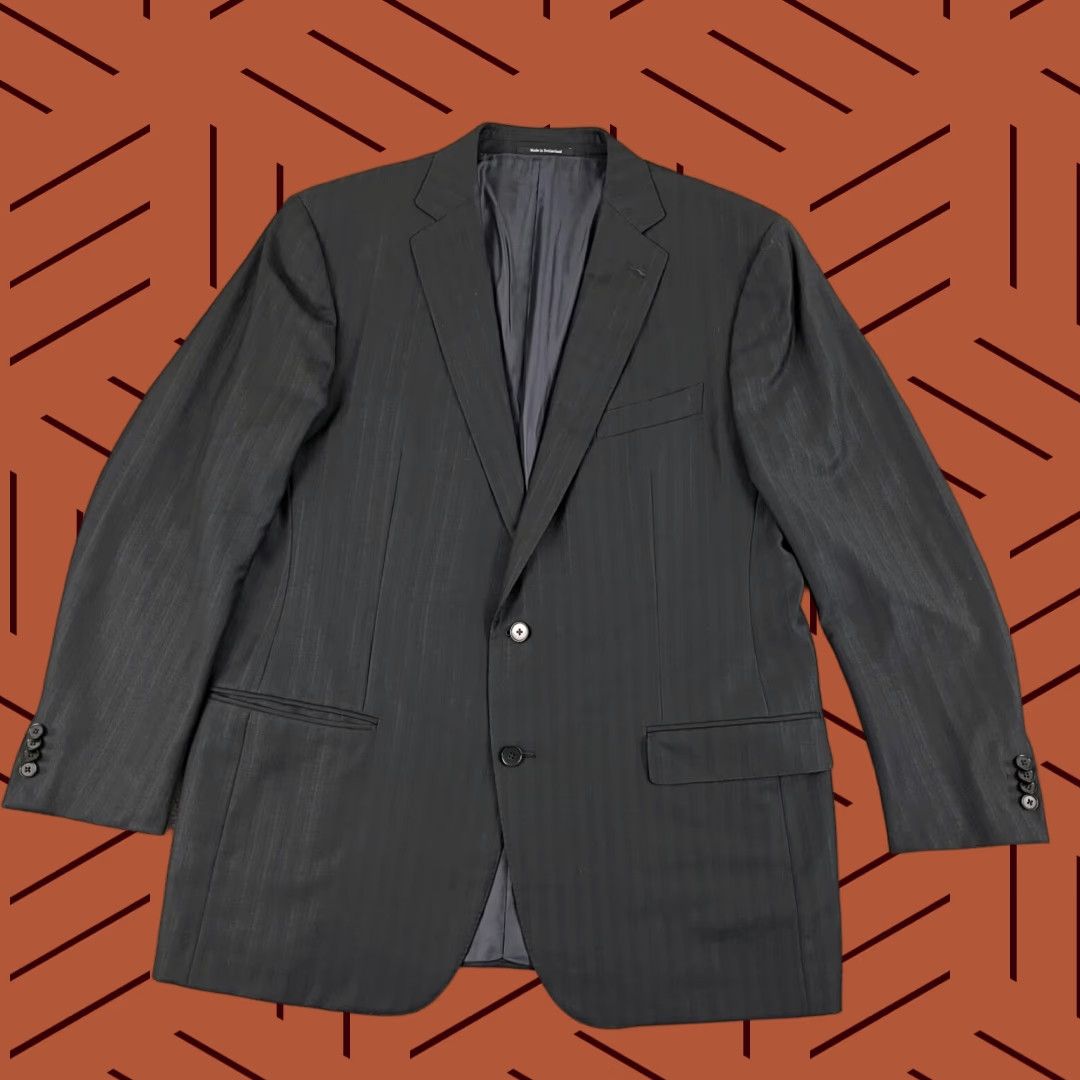 Ermenegildo Zegna Ermenegildo Zegna Blazer Mens 48R US 58R Sports Coat Trofeo Wool Gray Size 48R - 1 Thumbnail