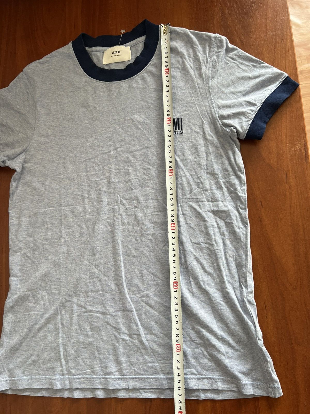AMI AMI PARIS BY ALEXANDRE MATTIUSSI MENS SOLID BLUE T SHIRT Size US S / EU 44-46 / 1 - 13 Thumbnail