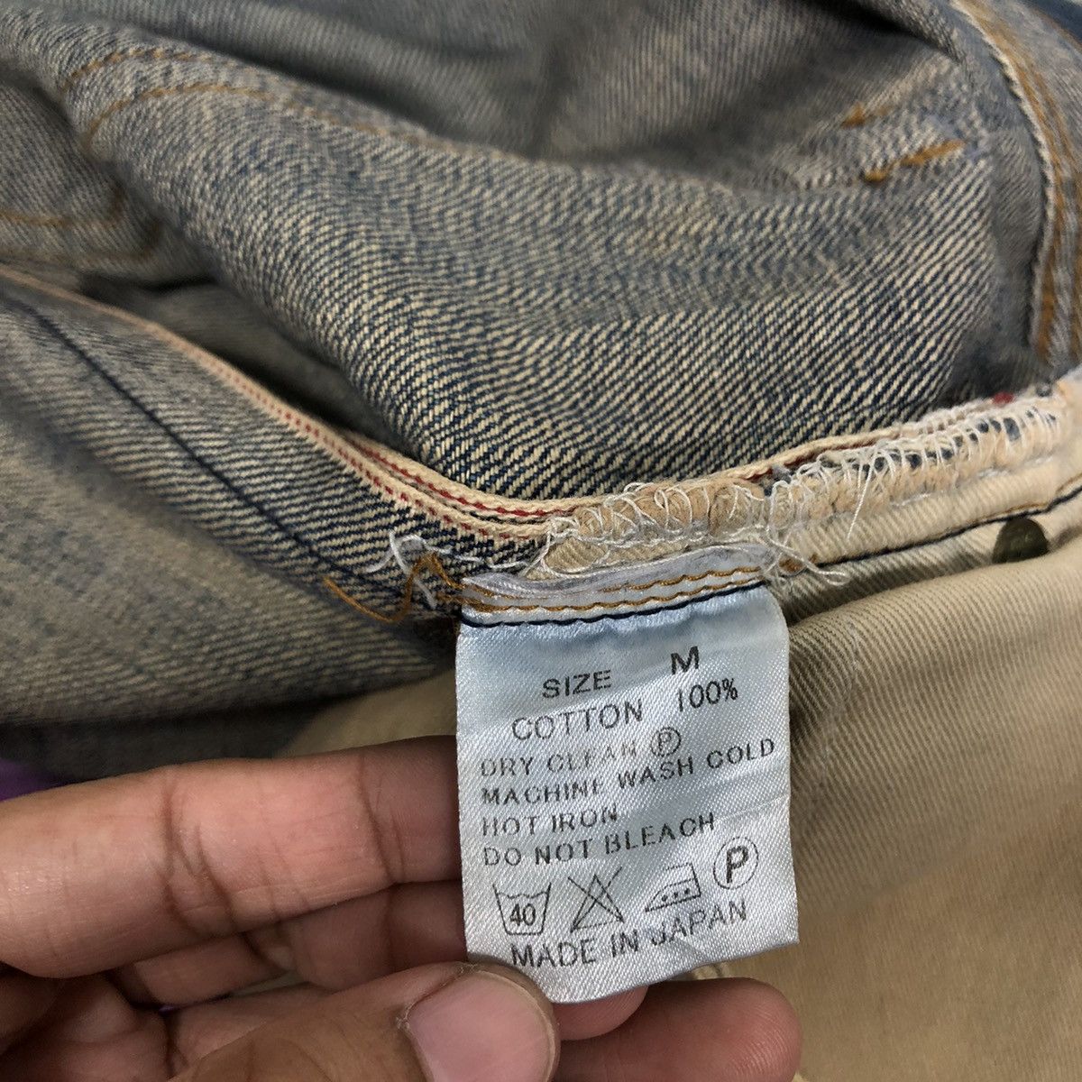 Japanese Brand 🔥Punk Design Distressed Style Denim Jeans Tough Japan Size US 34 / EU 50 - 18 Thumbnail