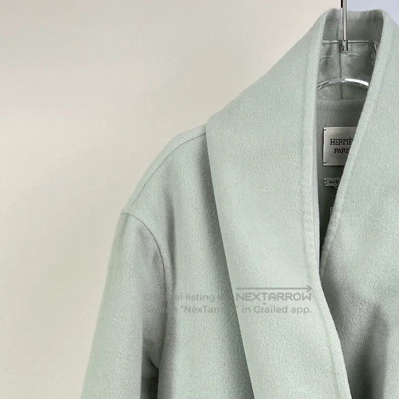 Hermes Hermes Mint Green Cashmere Jacket Size XXS / US 00 / IT 34 - 3 Thumbnail
